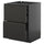 METOD / KNIVSHULT - METOD / KNIVSHULT Base cb 2 frnts/2 low/1 md/1 hi drw, black-grey/Upplöv matt anthracite, 60x60 cm
