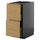 METOD / KNIVSHULT - METOD / KNIVSHULT Base cb 2 frnts/2 low/1 md/1 hi drw, black-grey/Voxtorp oak effect, 40x60 cm