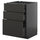 METOD / KNIVSHULT - METOD / KNIVSHULT Base cb 3 frnts/2 low/1 md/1 hi drw, black-grey/Nickebo matt anthracite, 60x60 cm