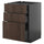 METOD / KNIVSHULT - METOD / KNIVSHULT Base cb 3 frnts/2 low/1 md/1 hi drw, black-grey/Sinarp brown, 60x60 cm