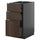 METOD / KNIVSHULT - METOD / KNIVSHULT Base cb 3 frnts/2 low/1 md/1 hi drw, black-grey/Sinarp brown, 40x60 cm