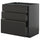 METOD / KNIVSHULT - METOD / KNIVSHULT Base cb 3 frnts/2 low/1 md/1 hi drw, black-grey/Upplöv matt anthracite, 80x60 cm