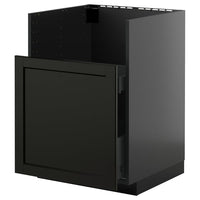 METOD / KNIVSHULT base cab f TALLSJÖN sink, black-grey/Lerhyttan black stained, 60x60 cm
