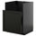 METOD / KNIVSHULT - METOD / KNIVSHULT Base cab f TALLSJÖN sink, black-grey/Lerhyttan black stained, 60x60 cm