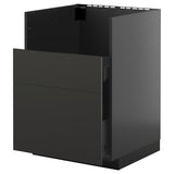 METOD / KNIVSHULT base cab f TALLSJÖN sink, black-grey/Nickebo matt anthracite, 60x60 cm