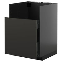 METOD / KNIVSHULT base cab f TALLSJÖN sink, black-grey/Nickebo matt anthracite, 60x60 cm