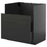METOD / KNIVSHULT base cab f TALLSJÖN sink, black-grey/Nickebo matt anthracite, 80x60 cm