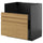METOD / KNIVSHULT - METOD / KNIVSHULT Base cab f TALLSJÖN sink, black-grey/Voxtorp oak effect, 80x60 cm