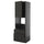 METOD / KNIVSHULT - METOD / KNIVSHULT Hi cab f ov w dr/2 frnt/1 m/1 h drw, black-grey/Nickebo matt anthracite, 60x60x200 cm
