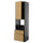 METOD / KNIVSHULT - METOD / KNIVSHULT Hi cab f ov w dr/2 frnt/1 m/1 h drw, black-grey/Voxtorp oak effect, 60x60x220 cm