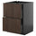 METOD / KNIVSHULT - METOD / KNIVSHULT Base cb 2 fronts/2 high drawers, black-grey/Sinarp brown, 60x60 cm