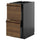 METOD / KNIVSHULT base cb 2 fronts/2 high drawers, black-grey/Stensta dark brown ash veneer, 40x60 cm