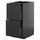 METOD / KNIVSHULT - METOD / KNIVSHULT Base cb 2 fronts/2 high drawers, black-grey/Upplöv matt anthracite, 40x60 cm
