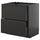 METOD / KNIVSHULT - METOD / KNIVSHULT Base cb 2 fronts/2 high drawers, black-grey/Upplöv matt anthracite, 80x60 cm