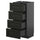 METOD / KNIVSHULT - METOD / KNIVSHULT Base cab 4 frnts/4 drawers, black-grey/Lerhyttan black stained, 40x37 cm