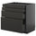 METOD / KNIVSHULT - METOD / KNIVSHULT Base cab 4 frnts/4 drawers, black-grey/Nickebo matt anthracite, 80x60 cm