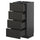 METOD / KNIVSHULT - METOD / KNIVSHULT Base cab 4 frnts/4 drawers, black-grey/Nickebo matt anthracite, 40x37 cm
