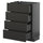 METOD / KNIVSHULT - METOD / KNIVSHULT Base cab 4 frnts/4 drawers, black-grey/Nickebo matt anthracite, 60x37 cm