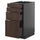 METOD / KNIVSHULT - METOD / KNIVSHULT Base cab 4 frnts/4 drawers, black-grey/Sinarp brown, 40x60 cm