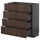 METOD / KNIVSHULT - METOD / KNIVSHULT Base cab 4 frnts/4 drawers, black-grey/Sinarp brown, 80x37 cm