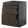 METOD / KNIVSHULT - METOD / KNIVSHULT Base cab 4 frnts/4 drawers, black-grey/Sinarp brown, 60x60 cm