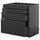 METOD / KNIVSHULT - METOD / KNIVSHULT Base cab 4 frnts/4 drawers, black-grey/Upplöv matt anthracite, 80x60 cm