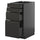 METOD / KNIVSHULT - METOD / KNIVSHULT Base cab 4 frnts/4 drawers, black-grey/Upplöv matt anthracite, 40x60 cm