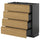 METOD / KNIVSHULT - METOD / KNIVSHULT Base cab 4 frnts/4 drawers, black-grey/Voxtorp oak effect, 80x37 cm
