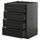 METOD / KNIVSHULT - METOD / KNIVSHULT Base cb 4 frnts/2 low/3 md drwrs, black-grey/Lerhyttan black stained, 60x60 cm