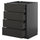 METOD / KNIVSHULT - METOD / KNIVSHULT Base cb 4 frnts/2 low/3 md drwrs, black-grey/Nickebo matt anthracite, 60x60 cm