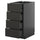 METOD / KNIVSHULT - METOD / KNIVSHULT Base cb 4 frnts/2 low/3 md drwrs, black-grey/Nickebo matt anthracite, 40x60 cm