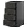 METOD / KNIVSHULT - METOD / KNIVSHULT Base cb 4 frnts/2 low/3 md drwrs, black-grey/Upplöv matt anthracite, 40x60 cm