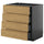 METOD / KNIVSHULT - METOD / KNIVSHULT Base cb 4 frnts/2 low/3 md drwrs, black-grey/Voxtorp oak effect, 80x60 cm