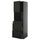 METOD / KNIVSHULT - METOD / KNIVSHULT Hi cab f micro combi w door/3 drwrs, black-grey/Lerhyttan black stained, 60x60x200 cm