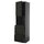METOD / KNIVSHULT - METOD / KNIVSHULT Hi cab f micro combi w door/3 drwrs, black-grey/Lerhyttan black stained, 60x60x220 cm