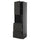 METOD / KNIVSHULT - METOD / KNIVSHULT Hi cab f micro combi w door/3 drwrs, black-grey/Nickebo matt anthracite, 60x60x220 cm
