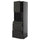 METOD / KNIVSHULT - METOD / KNIVSHULT Hi cab f micro combi w door/3 drwrs, black-grey/Nickebo matt anthracite, 60x60x200 cm