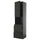 METOD / KNIVSHULT - METOD / KNIVSHULT Hi cab f micro combi w door/3 drwrs, black-grey/Nickebo matt anthracite, 60x60x240 cm