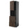 METOD / KNIVSHULT hi cab f micro combi w door/3 drwrs, black-grey/Sinarp brown, 60x60x220 cm