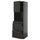 METOD / KNIVSHULT - METOD / KNIVSHULT Hi cab f micro combi w door/3 drwrs, black-grey/Upplöv matt anthracite, 60x60x200 cm