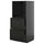 METOD / KNIVSHULT - METOD / KNIVSHULT High cabinet w 2 drawers for oven, black-grey/Lerhyttan black stained, 60x60x140 cm