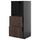 METOD / KNIVSHULT - METOD / KNIVSHULT High cabinet w 2 drawers for oven, black-grey/Sinarp brown, 60x60x140 cm
