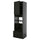 METOD / KNIVSHULT high cabinet f built-in appliances, black-grey/Lerhyttan black stained, 60x60x220 cm
