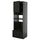 METOD / KNIVSHULT high cabinet f built-in appliances, black-grey/Lerhyttan black stained, 60x60x200 cm