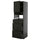 METOD / KNIVSHULT high cabinet f built-in appliances, black-grey/Lerhyttan black stained, 60x60x200 cm