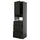METOD / KNIVSHULT high cabinet f built-in appliances, black-grey/Lerhyttan black stained, 60x60x220 cm