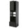 METOD / KNIVSHULT high cabinet f built-in appliances, black-grey/Nickebo matt anthracite, 60x60x220 cm