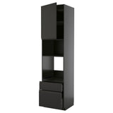 METOD / KNIVSHULT high cabinet f built-in appliances, black-grey/Upplöv matt anthracite, 60x60x240 cm