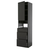 METOD / KNIVSHULT high cabinet f built-in appliances, black-grey/Upplöv matt anthracite, 60x60x240 cm
