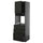 METOD / KNIVSHULT - METOD / KNIVSHULT High cab f oven w door/3 drawers, black-grey/Lerhyttan black stained, 60x60x200 cm